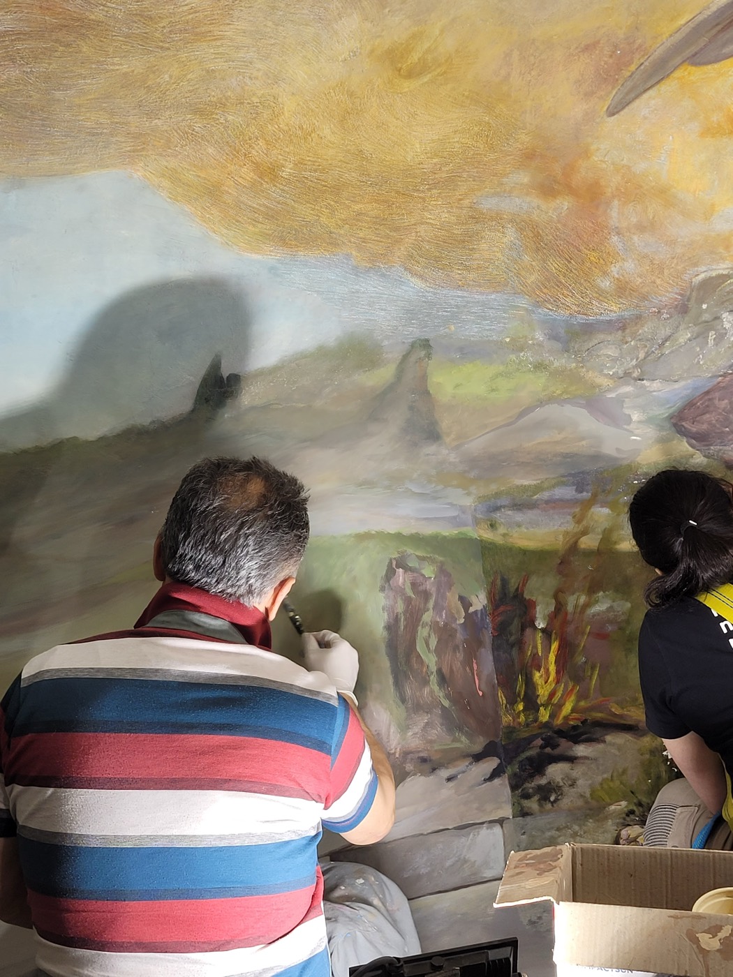 Retoque de pintura mural